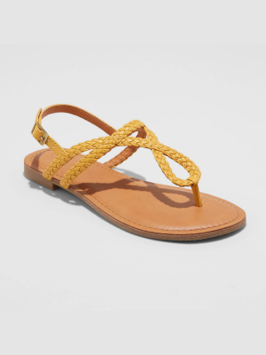 Women's Anabel Braided Thong Ankle Strap Sandals - Universal Thread™