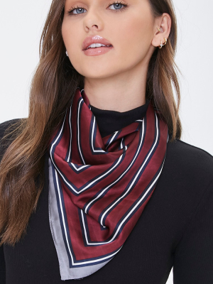 Striped Satin Scarf