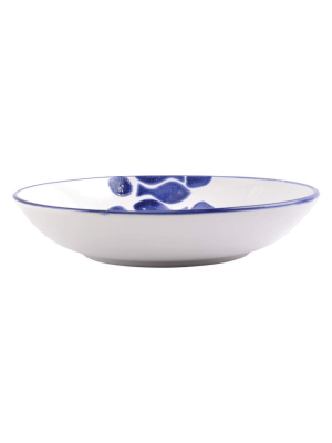 Vietri Viva Santorini Fish Medium Serving Bowl - Blue & White