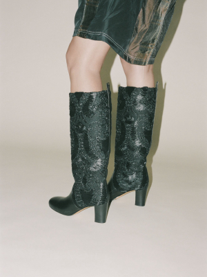 Maryam Nassir Zadeh Ivy Boot In Black Floret