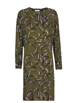 Sarienne Dress Moss Print