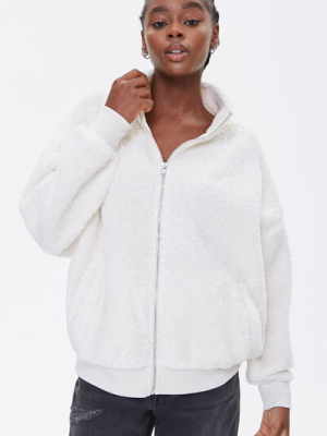 Faux Shearling Zip-up Jacket