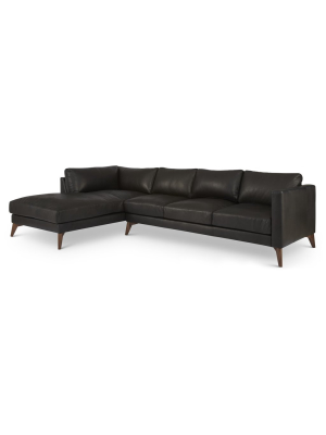 Burbank Arm Left Sectional In Black