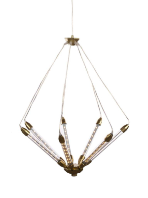 Modern Y 7 Chandelier - Gold