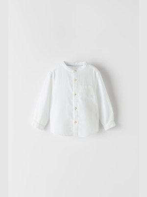 False Plain Woven Shirt