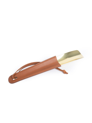 Brass-tipped Shoehorn No. 239 | Chestnut Leather