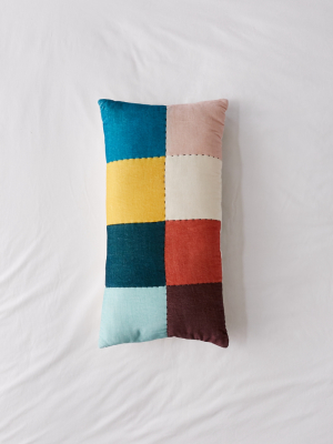 Emme Colorblock Velvet Bolster Pillow