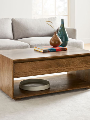 Anton Solid Wood Storage Coffee Table