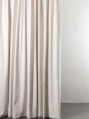 Belize Col. Sand / Stone  - Linen & Cotton Curtain - Extra Wide