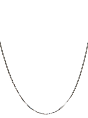 Sterling Silver Box Chain Necklace - Silver