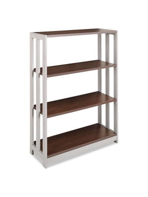 Linea Italia Trento Line Bookcase Three-shelf 31-1/2w X 11-5/8d X 43-1/4h Mocha Tr735moc