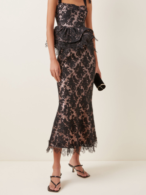 Marghera Embellished Lace Skirt