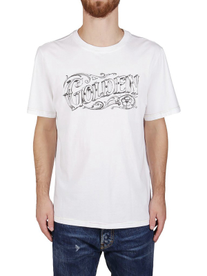 Golden Goose Deluxe Brand Logo Printed Crewneck T-shirt