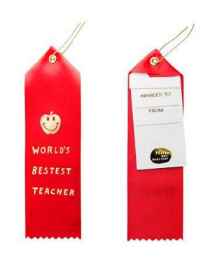 World's Bestest Teacher Award Ribbon