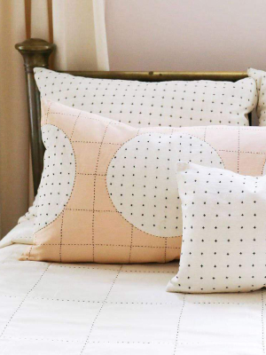 Anchal Lunar Dot Lumbar Pillow - Ivory