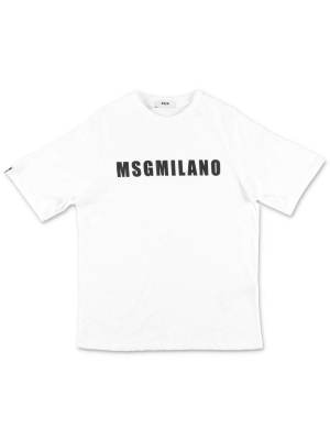 Msgm Kids Logo Printed T-shirt