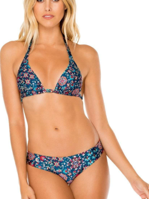 Luli Fama Cordoba Triangle Halter Bikini Top