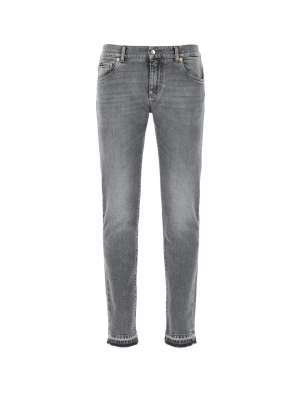 Dolce & Gabbana Logo Plaque Straight-leg Jeans