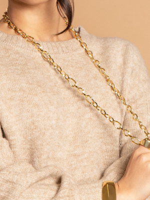 Infini Curb Link Toggle Necklace