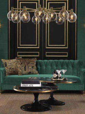 Eichholtz Parme Oval Coffee Table - Black & Gold