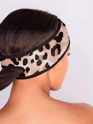 Microfiber Spa Headband - Leopard