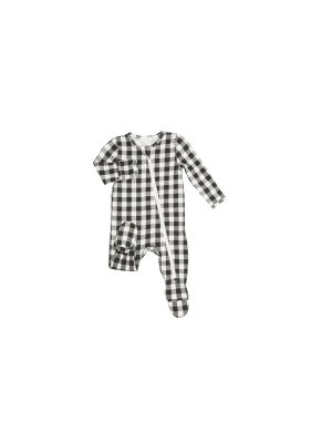 Angel Dear Gingham Zipper Footie