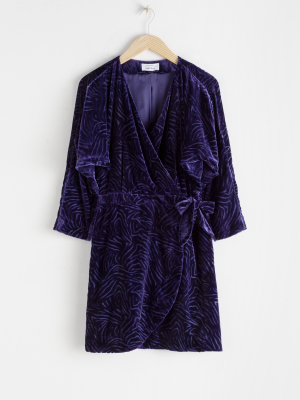 Velvet Wrap Dress