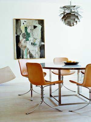 Poul Kjaerholm Pk54 Circulare Table In Grey Brown Honed By Fritz Hansen
