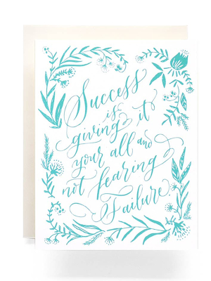 Calligraphy Success Card