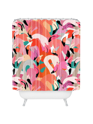 Floral Shower Curtain Pink - Deny Designs