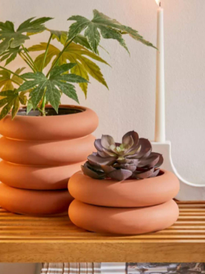 Areaware Short Stacking Planter - Terracotta