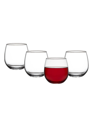 16.8oz 4pk Glass Stemless Red Wine Glasses - Cathy's Concepts