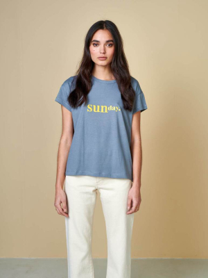 Bellerose - Ayo T-shirt: Metal Blue