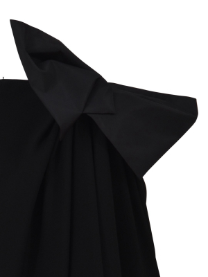 Saint Laurent Strapless Bow Mini Dress