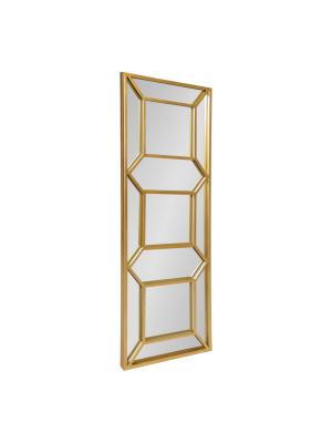 18" X 54" Nahla Metal Framed Wall Mirror Gold - Kate And Laurel