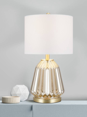 23.5" Glass Table Lamp Champagne - Cresswell Lighting