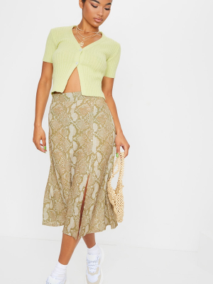 Stone Snake Floaty Midi Skirt