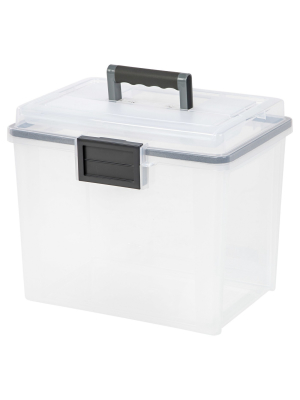 Iris Weathertight Plastic Storage File Box