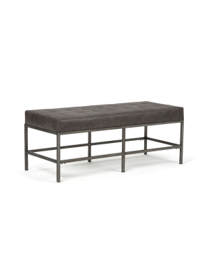 Seaton Ottoman Bench Faux Air Leather - Wyndenhall