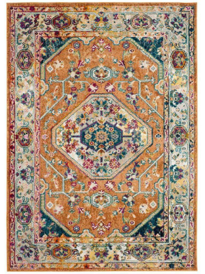 Savannah Orange/teal Area Rug