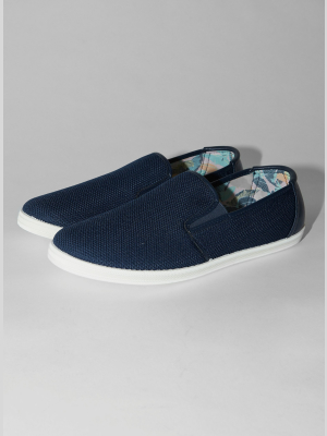 Navy Mesh Slip On Trainers