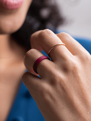 Infinity Thin Silicone Ring - Oxblood