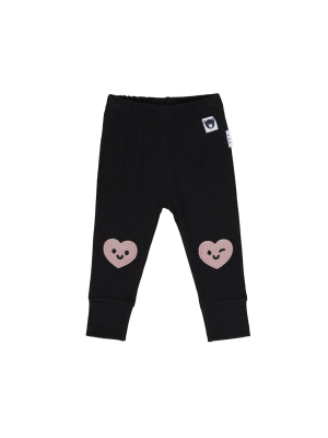 Huxbaby Heart Knee Legging - Black