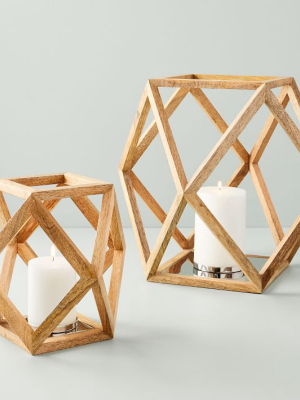 Angular Wood Lanterns