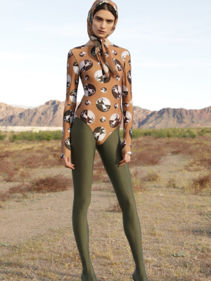 Horse Pois Long-sleeved Bodysuit