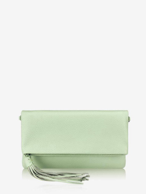 Gigi New York Green Stella Foldover Clutch Bag