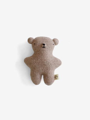 Handmade Upcycled Little Woolly Bear - Sandstone