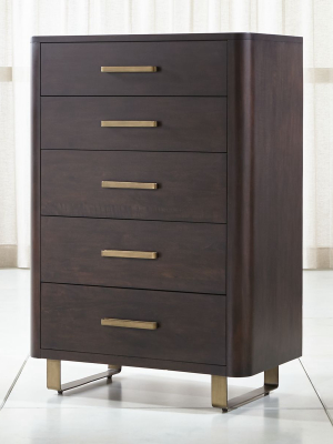 Gwen 5-drawer Wood And Metal Chest