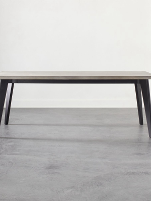 Harper Black Dining Table With Concrete Top