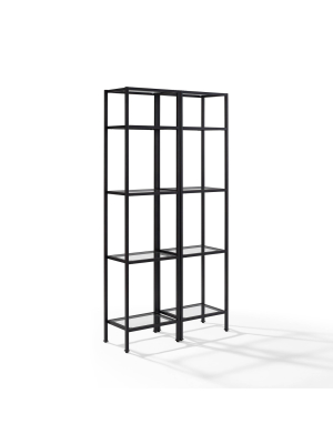 73" 2 Piece Aimee Narrow Etagere Set Oil Rubbed Bronze - Crosley